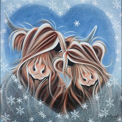Baby it's Cold Outside by Jennifer Hogwood - Limited Edition Embellished Canvas sized 20x20 inches. Available from Whitewall Galleries